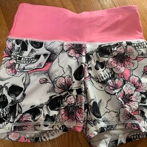Skull print Workout shorts
